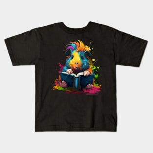 Guinea Pig Reads Book Kids T-Shirt